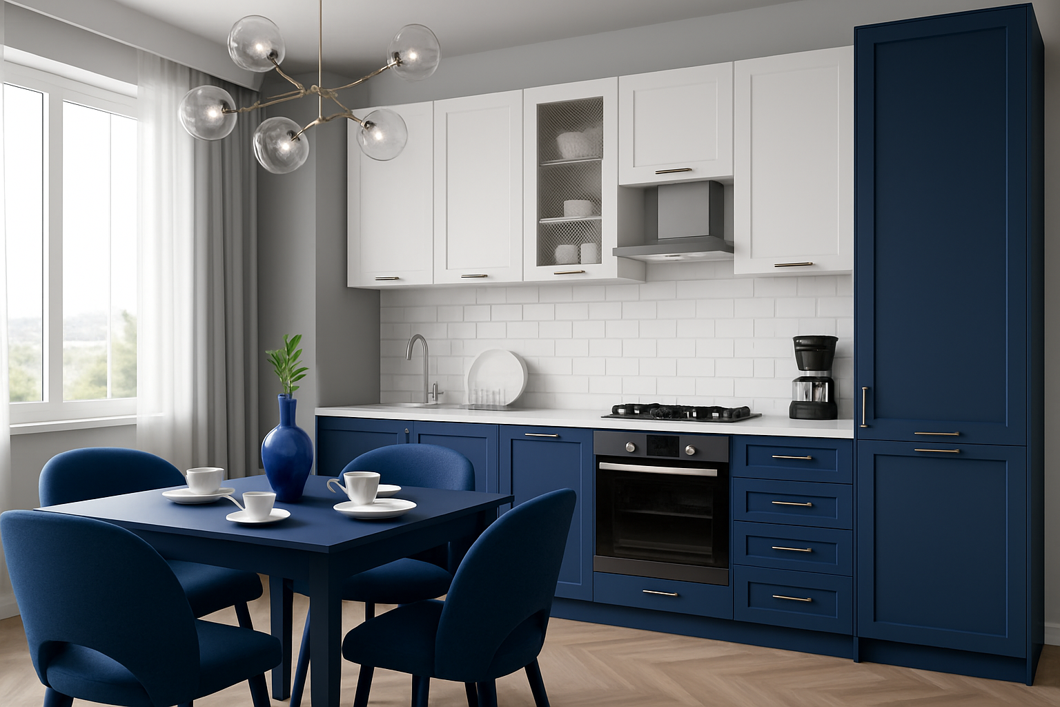 Дизайн интерьера кухни в синем цвете: советы и рекомендации