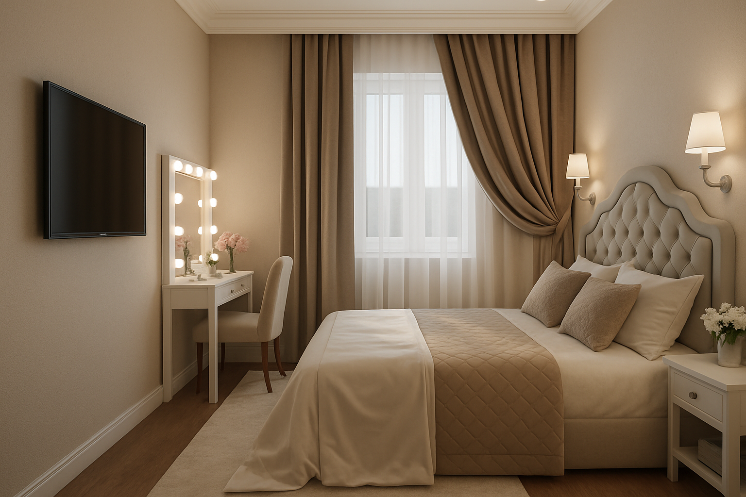 Как правильно подобрать шторы в спальню